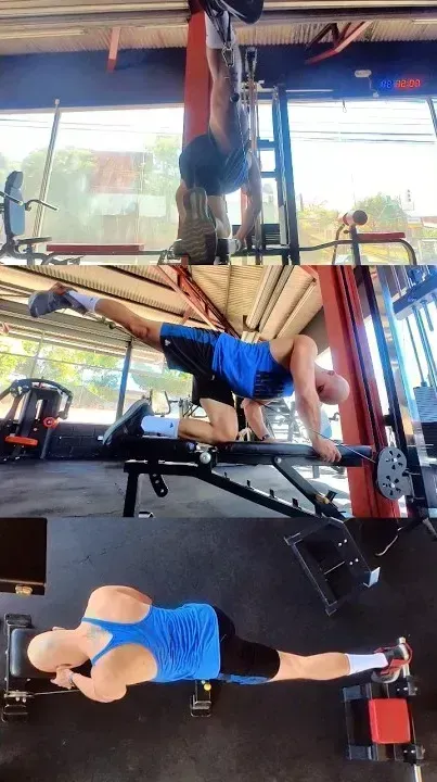 Glute Kickback On Bench With Cable Extending And Flexing Knee