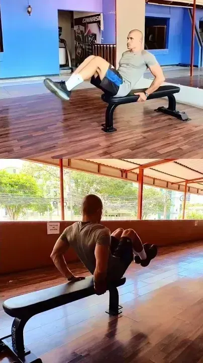 Extend And Tuck Legs On Bench