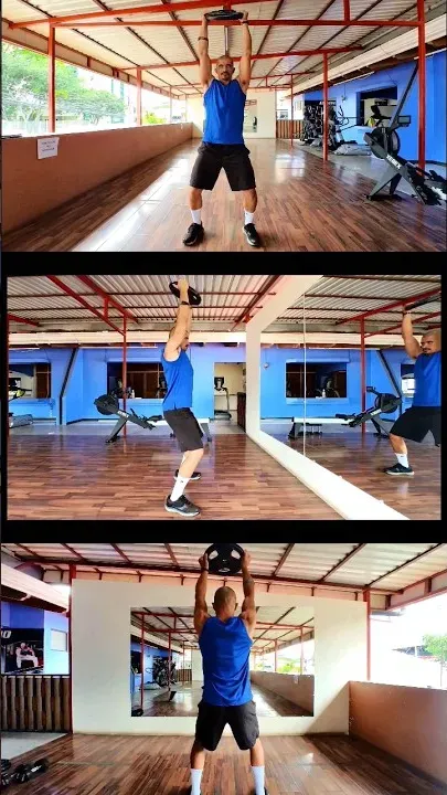 Single Plate Overhead Press Standing