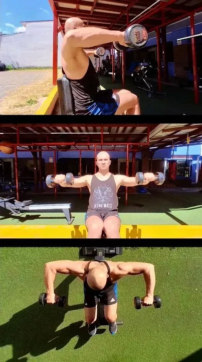 Laterales Mancuerna Sentado En Bola Brazos A 90°